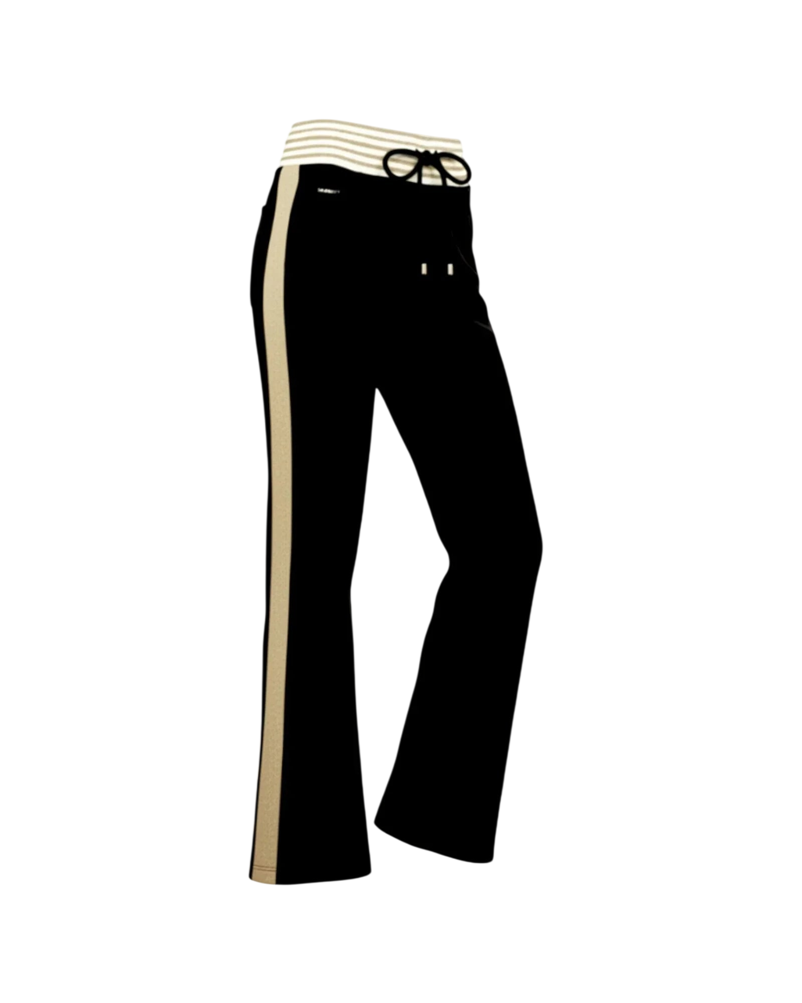 Golden Stripe Flair Trouser – Black - Padel73