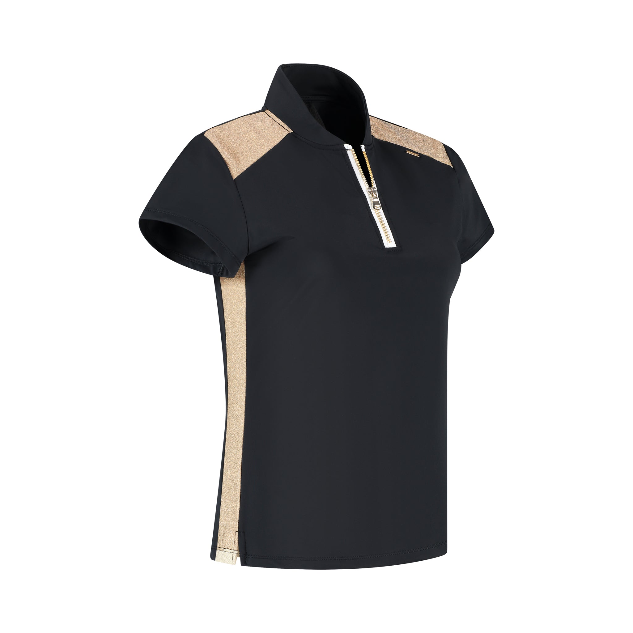 Golden Edge Zipper - Black/Gold