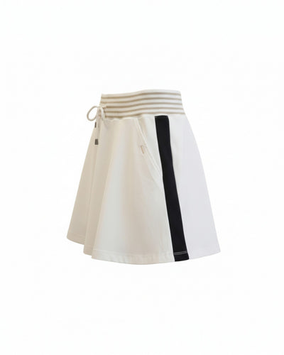 Golden Court Skirt – Off-White/Black/Gold
