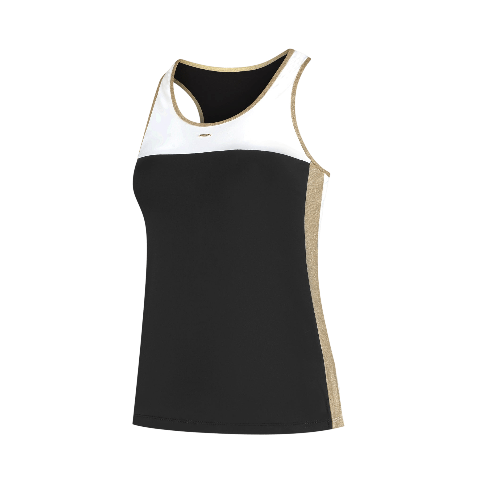 Golden Court Tank – Black/White/Gold - Padel73