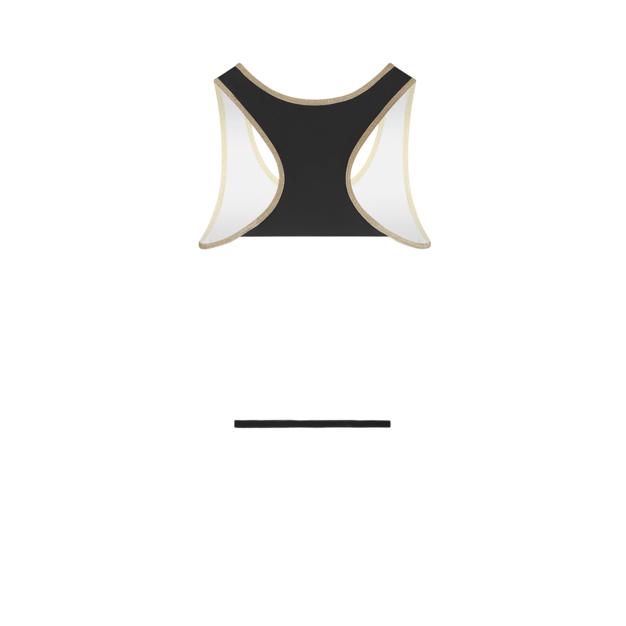 Golden Court Tank – Black/White/Gold