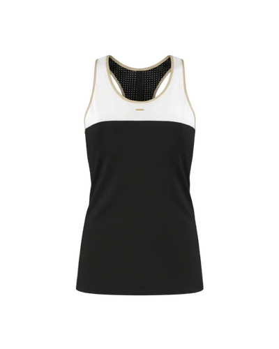 Golden Court Tank – Black/White/Gold - Padel73