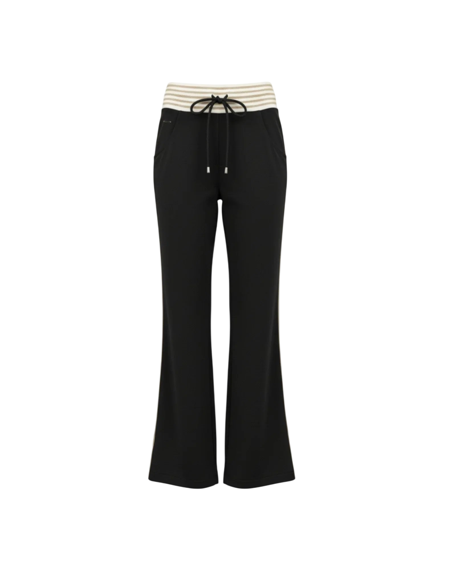 Golden Stripe Flair Trouser – Black - Padel73